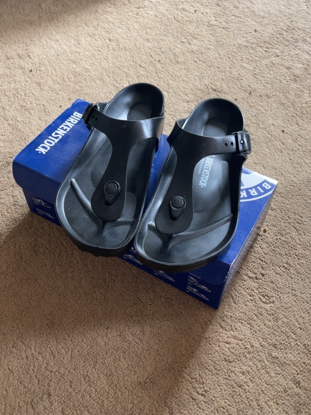 Birkenstock Black EVA Gizeh Women’s Toe-Post Sandals